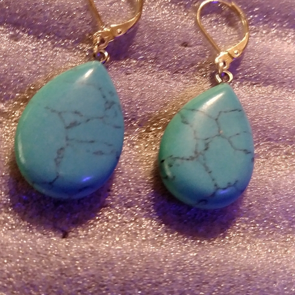 NWT- BEAUTIFUL TEARDROP TURQUOISE MATRIX STERLING - Picture 8 of 11